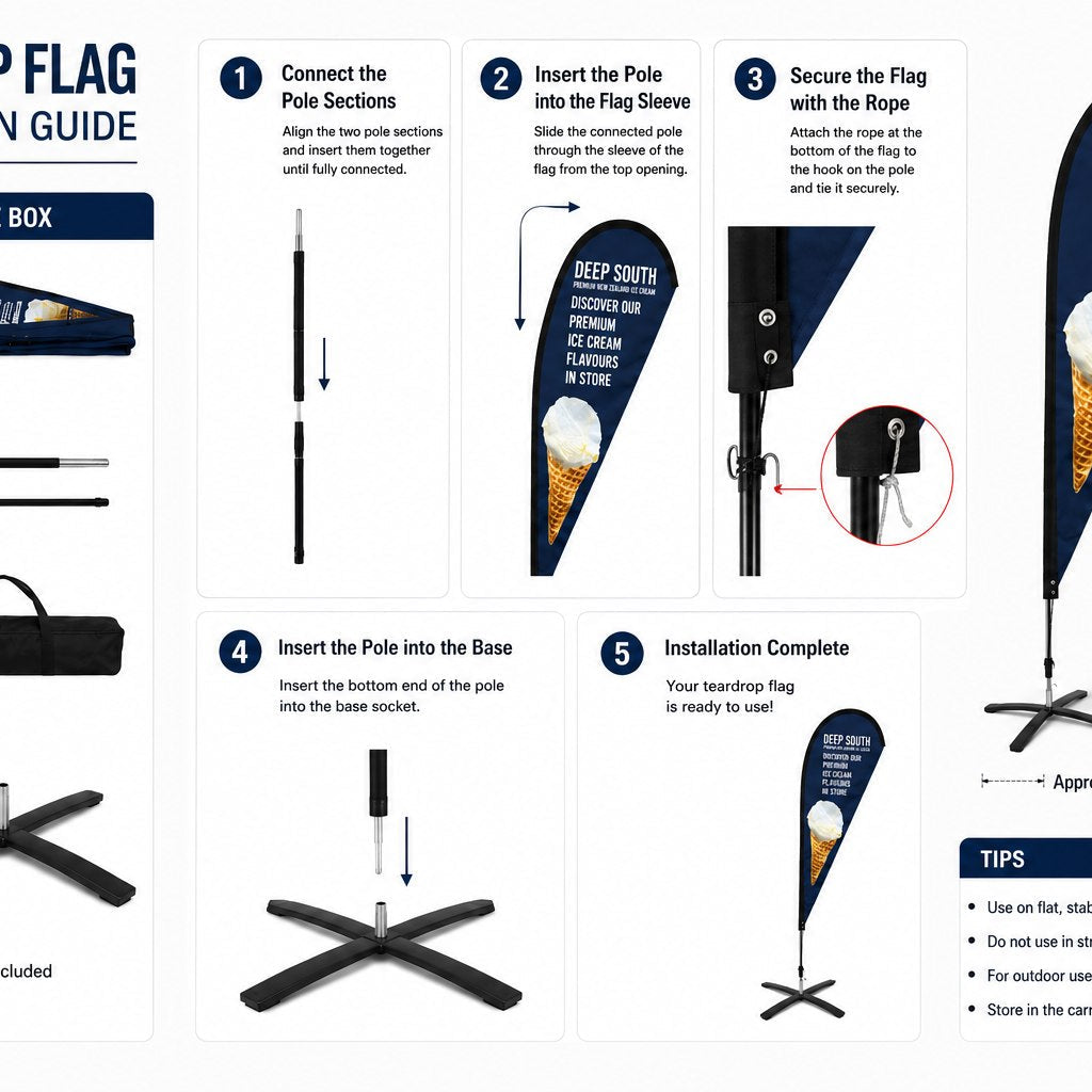 Flag Setup Guide How to Set Up a Teardrop Flag | Easy Installation Guide – bannerzones