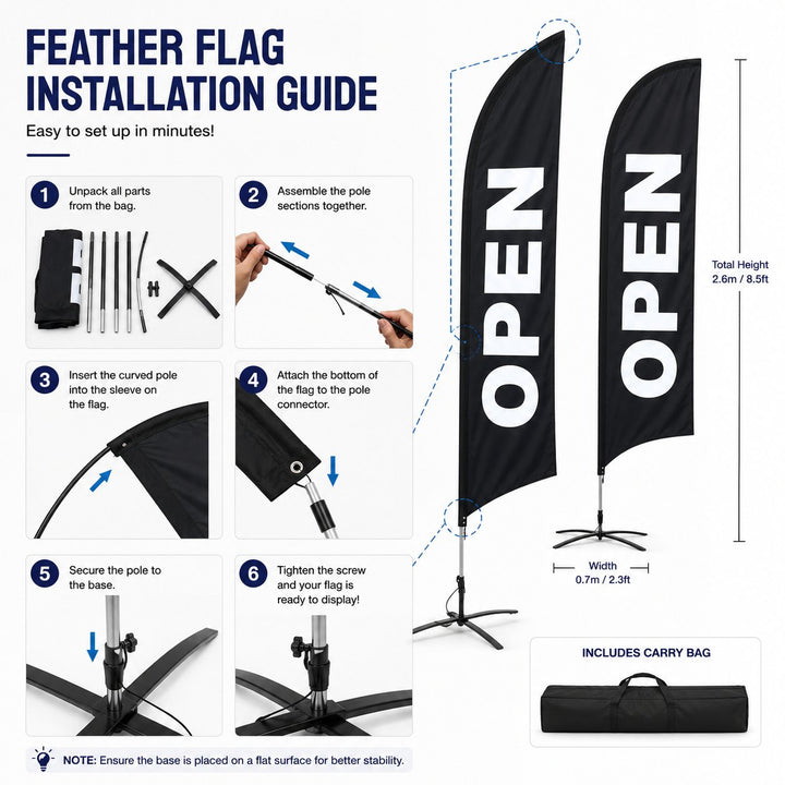 Custom Feather Flags With Logo | Outdoor Advertising Feather Flags ...