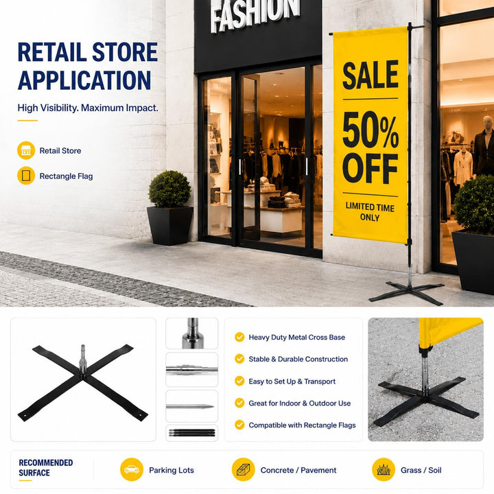 Custom Rectangle Flags | Outdoor Advertising Flags for Business Events ...